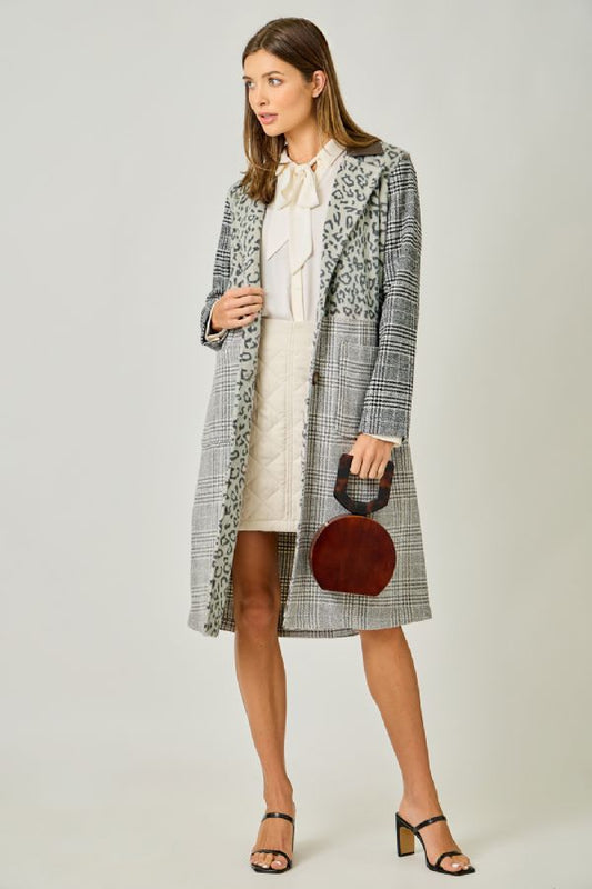 Wildly Chic Mixed Media Coat