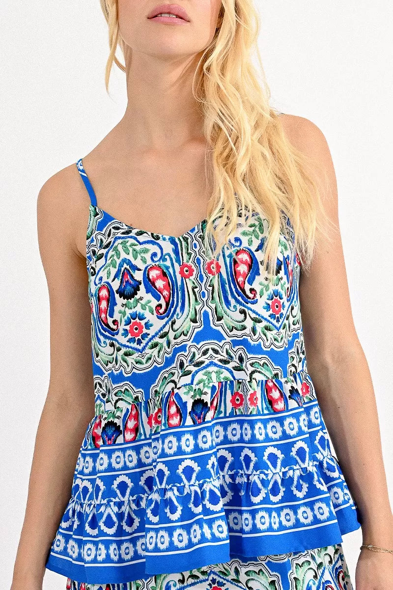 Geometric Print Cami Top