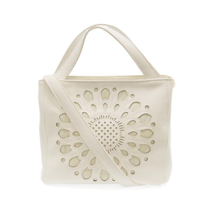 Flora Laser Cut Out Crossbody Tote
