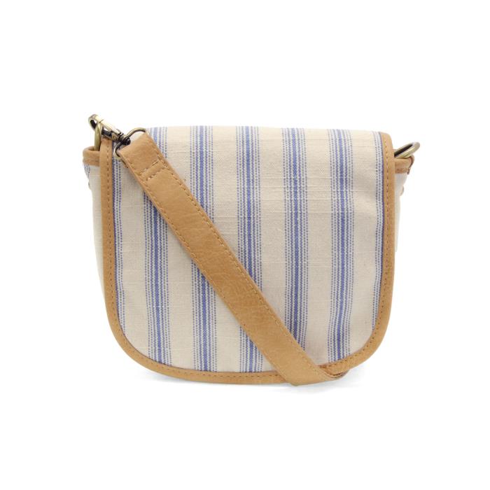 Pencil Stripe Canvas Saddle Bag