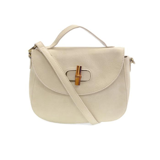 Hattie Bamboo Turnlock Top Handle Flap Crossbody