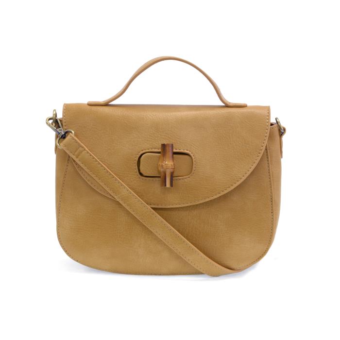 Hattie Bamboo Turnlock Top Handle Flap Crossbody