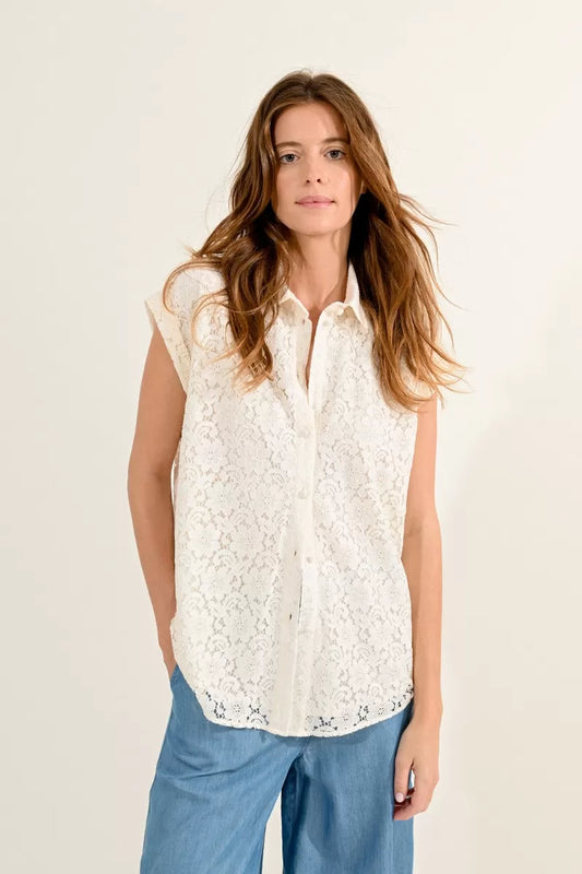 Delicate Lace Sleeveless Top