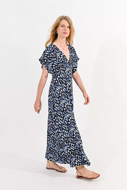 Butterfly Sleeves Maxi Dress