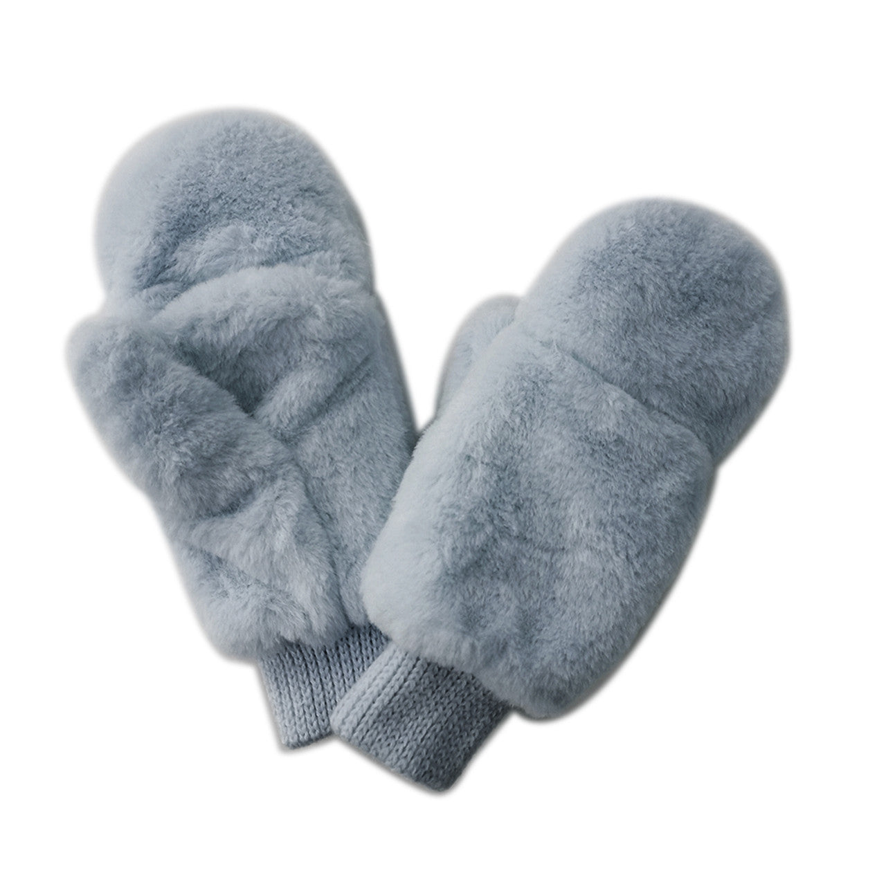 Faux Fur Pop-Top Mittens