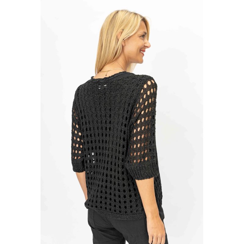 Metallic Mesh Sweater