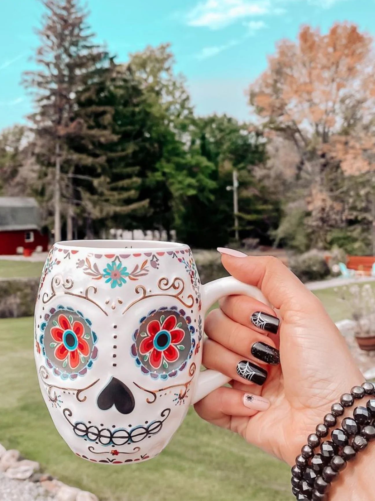 Coco The Sugar Skull Folk Art Coffee Mug