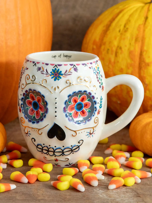 Coco The Sugar Skull Folk Art Coffee Mug