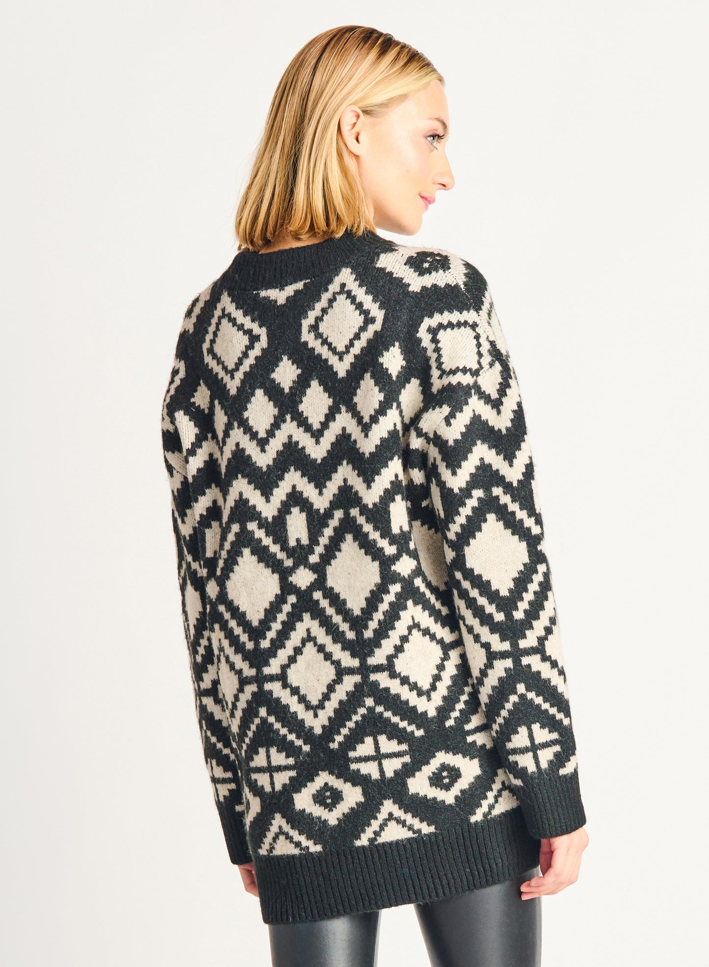 Longline Jacquard Sweater