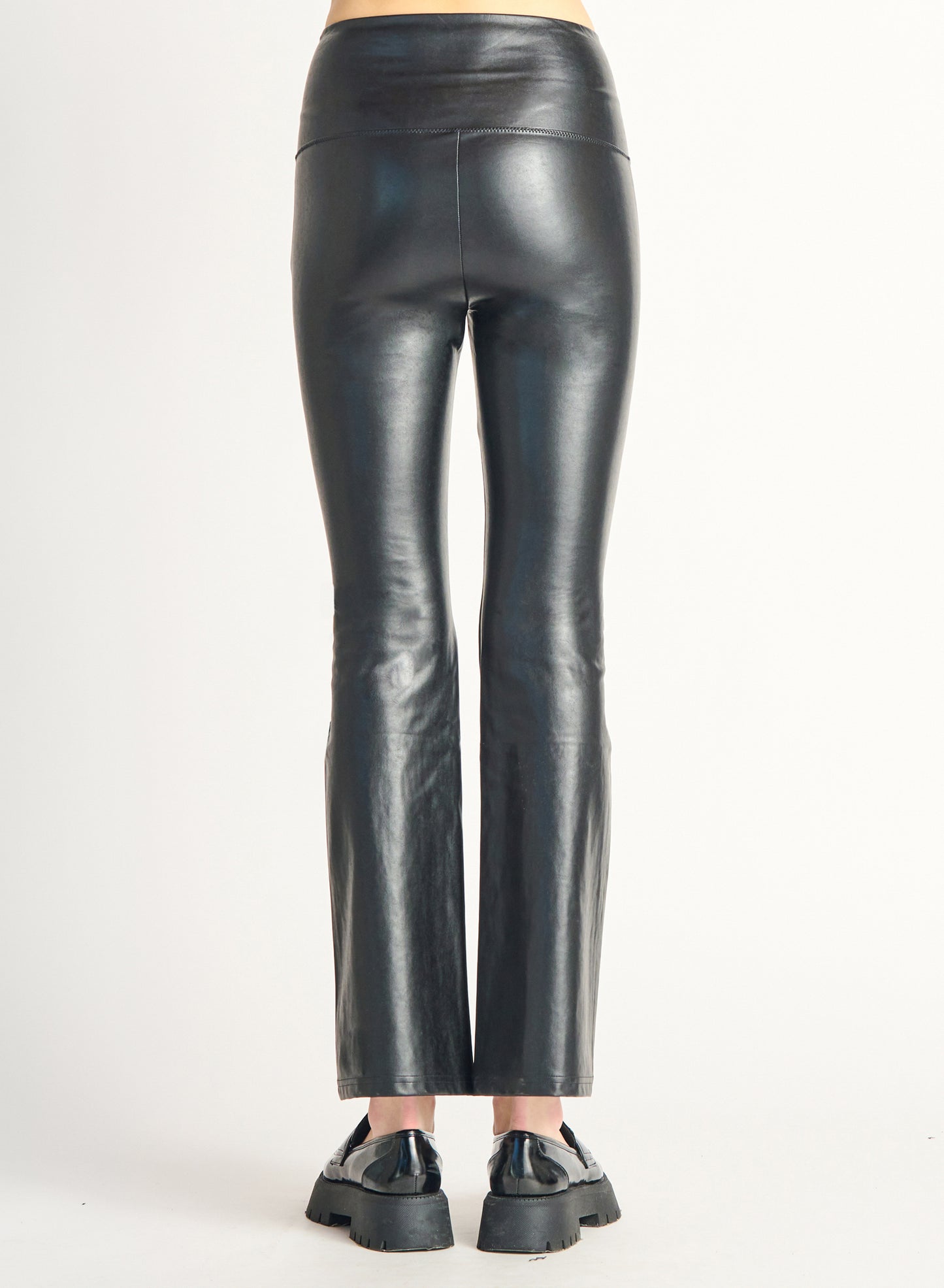 Flared Faux Leather Legging