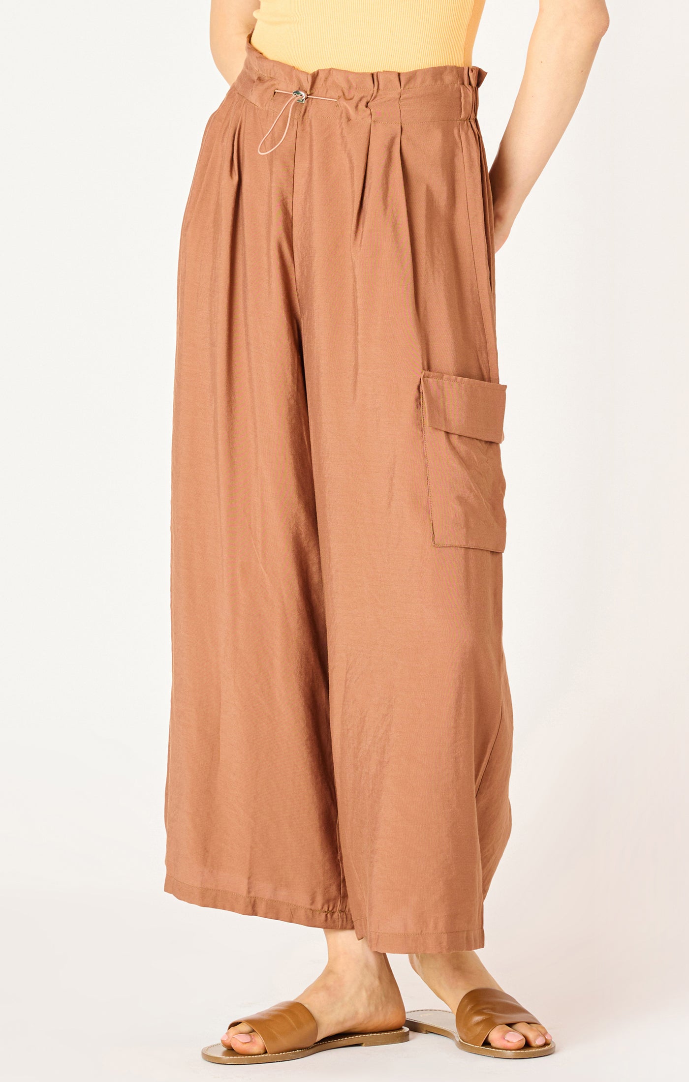 Sienna Wide Leg Drawstring Cargo Pant