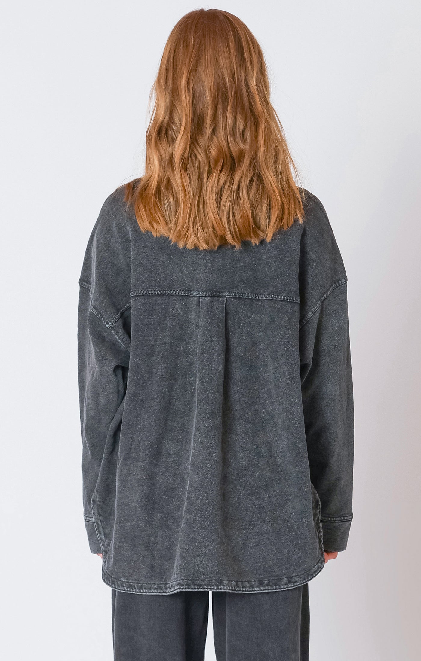 Midnight Edge Knit Denim Shacket