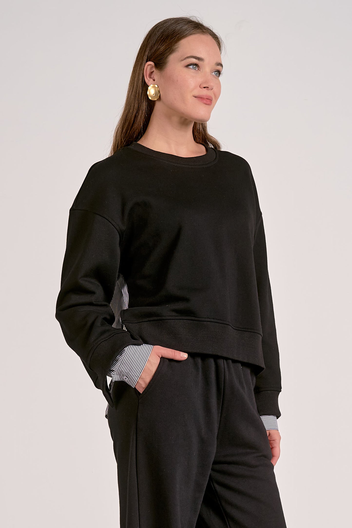 Layered Illusion Mixed Media Top
