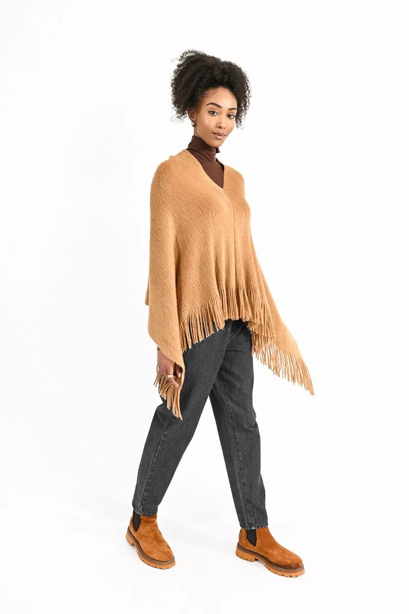 Textured Pullover Poncho