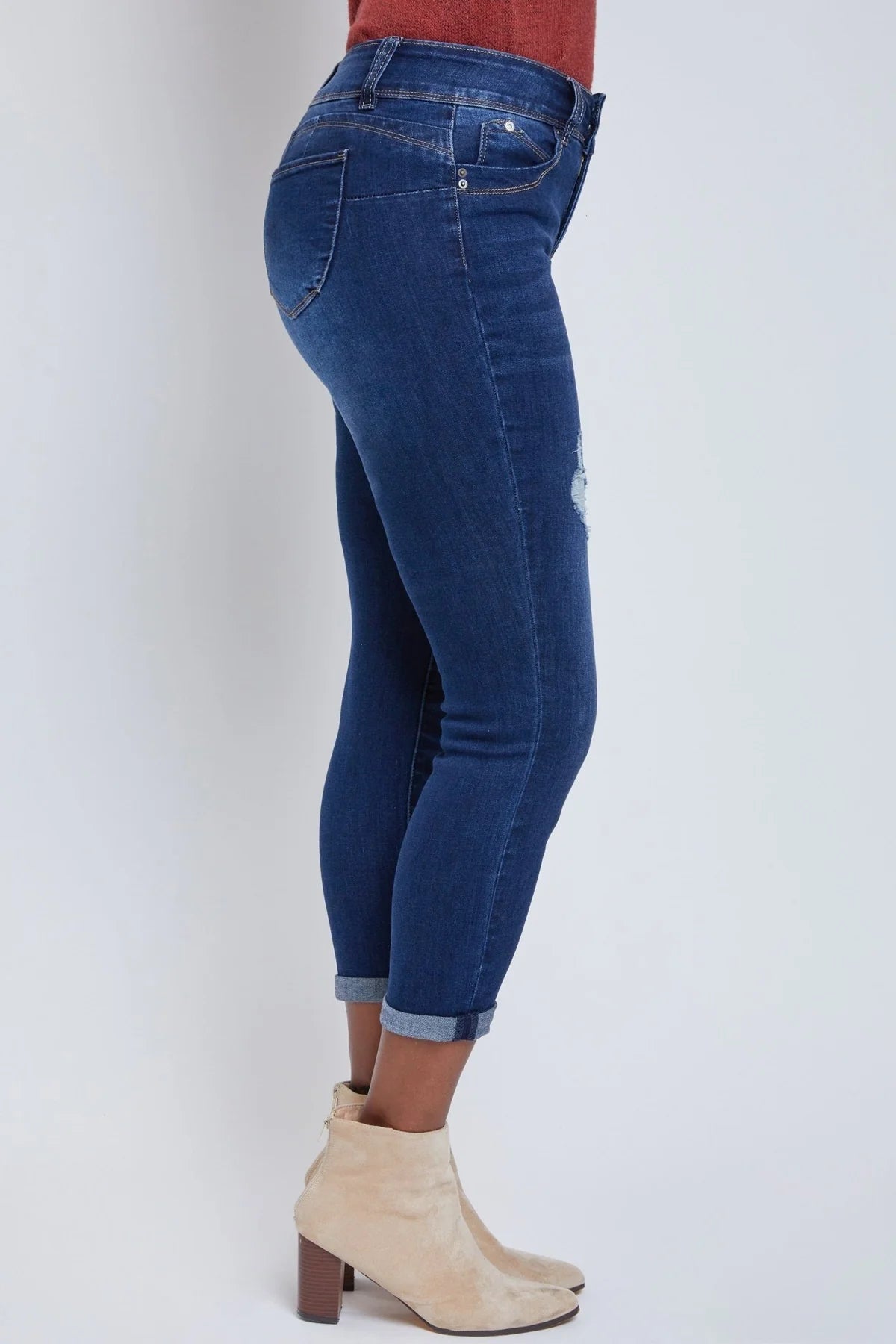 Curve Appeal Cuffed Ankle Jeans