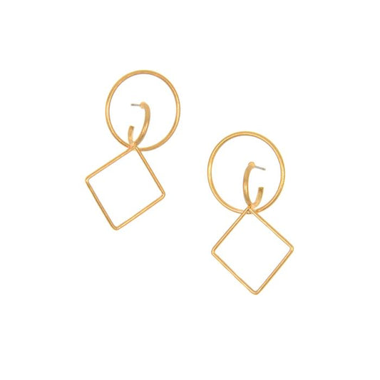 Wire Geo Post Earrings