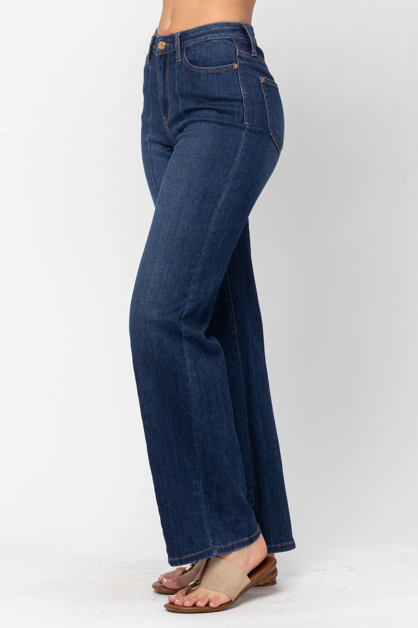 Judy Blue Freya Front Seam Wide Leg Trouser