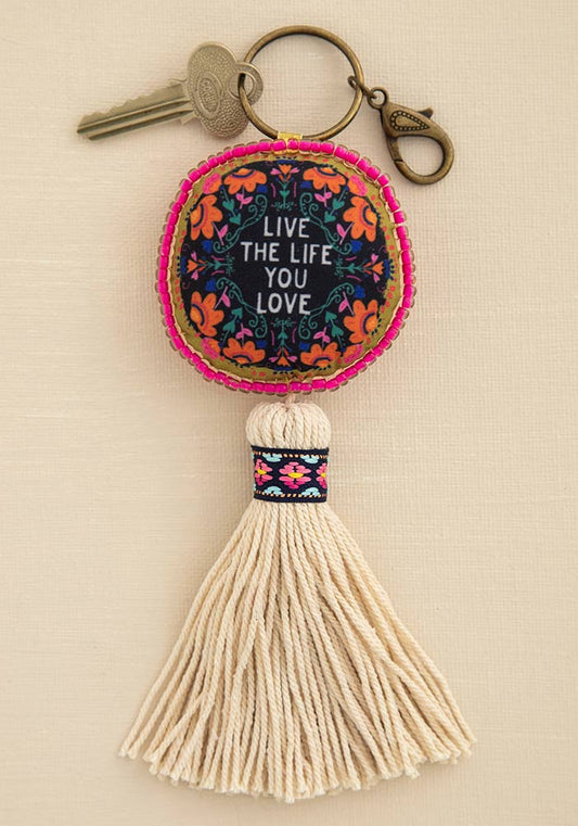 Live The Life Love Mantra Keychain
