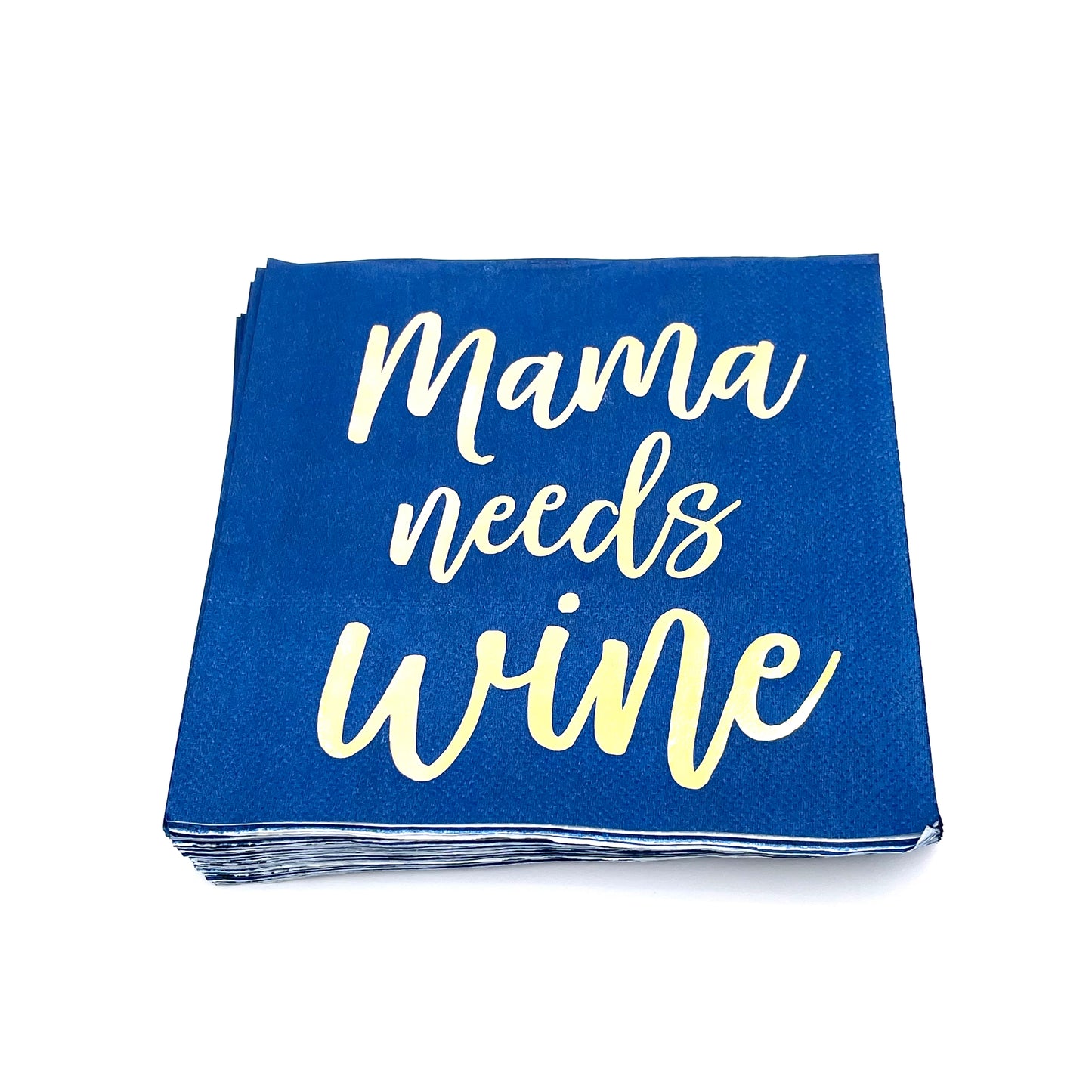 Mama Needs Wine Cocktail Napkins