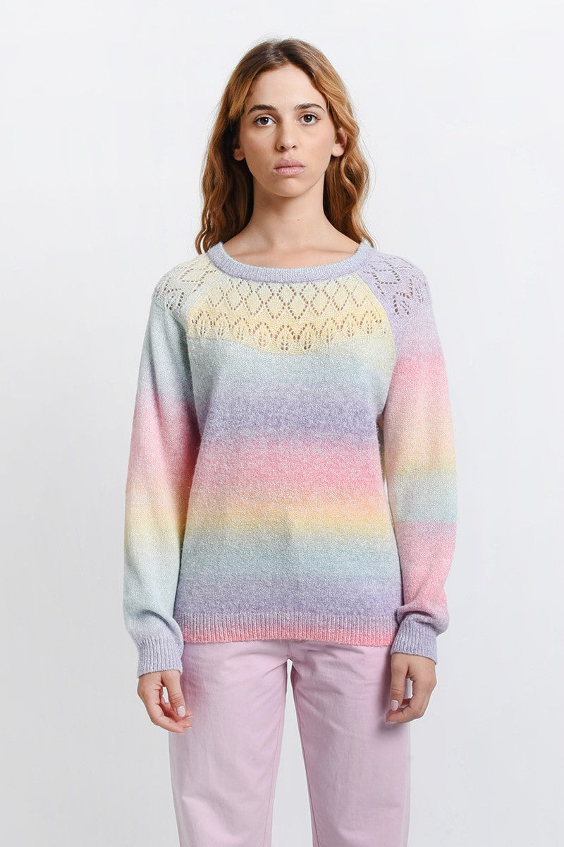 Rainbow Camaieu Stripe Sweater