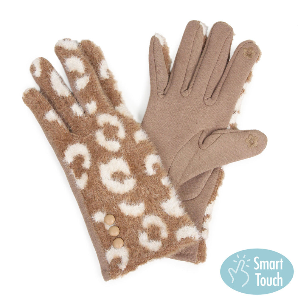 Fuzzy Animal Print Glove