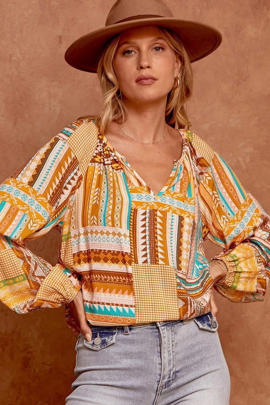 Aztec Inspired Loose Fit Top