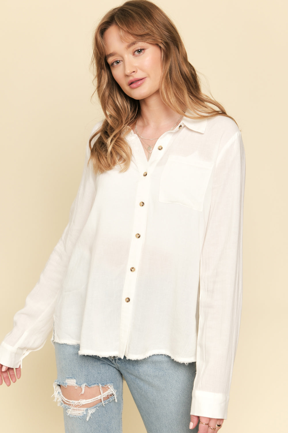 Soft Linen Blend Top