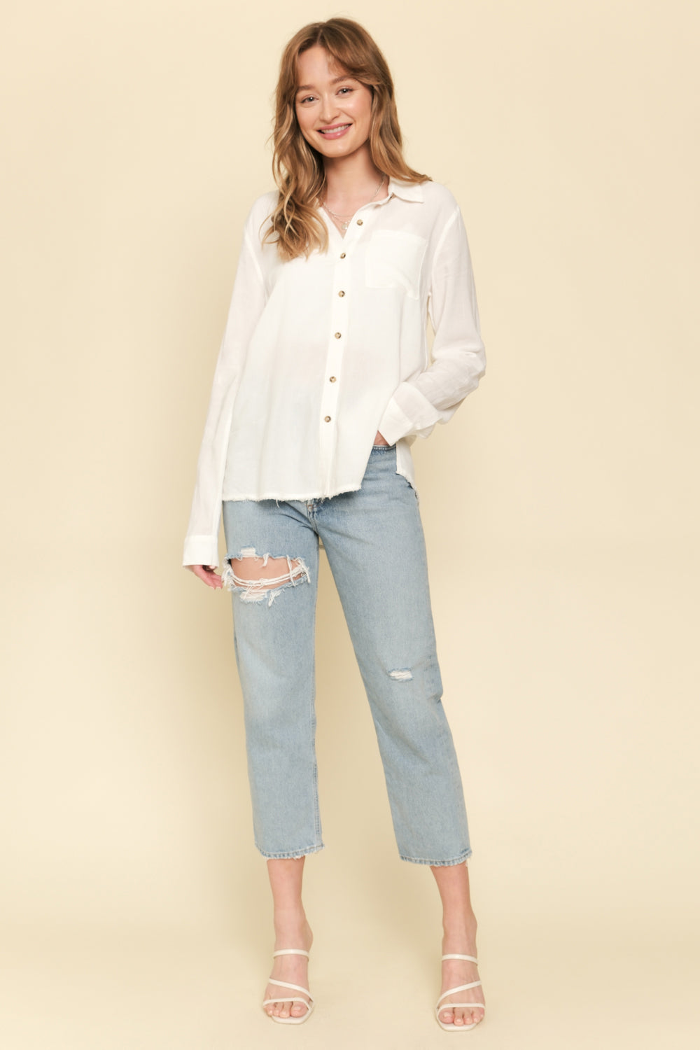 Soft Linen Blend Top