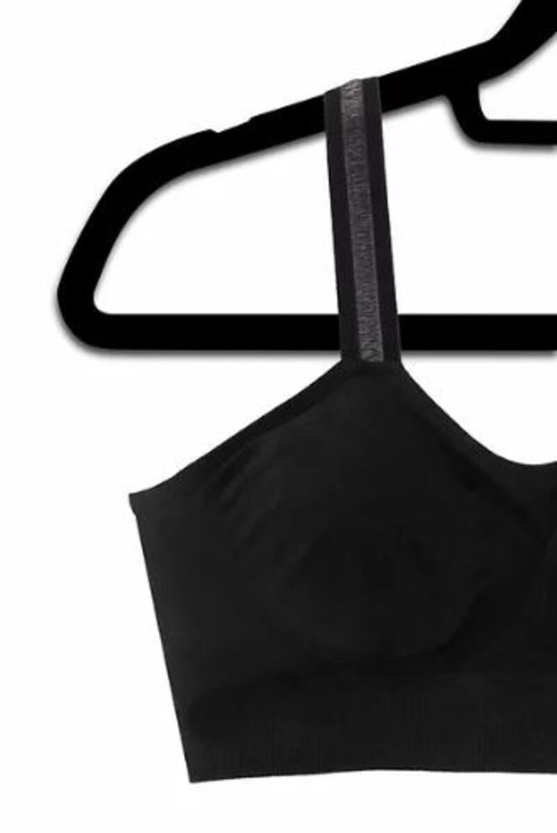 Plus Size Black Sheer Attached to Black Bra