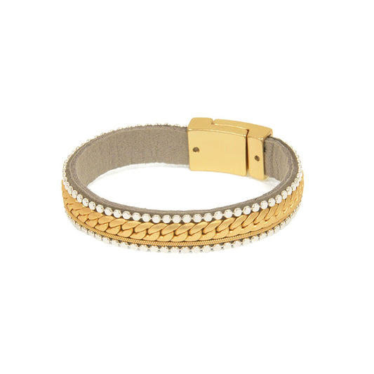 Gold & Silver Chain Magnetic Bracelet