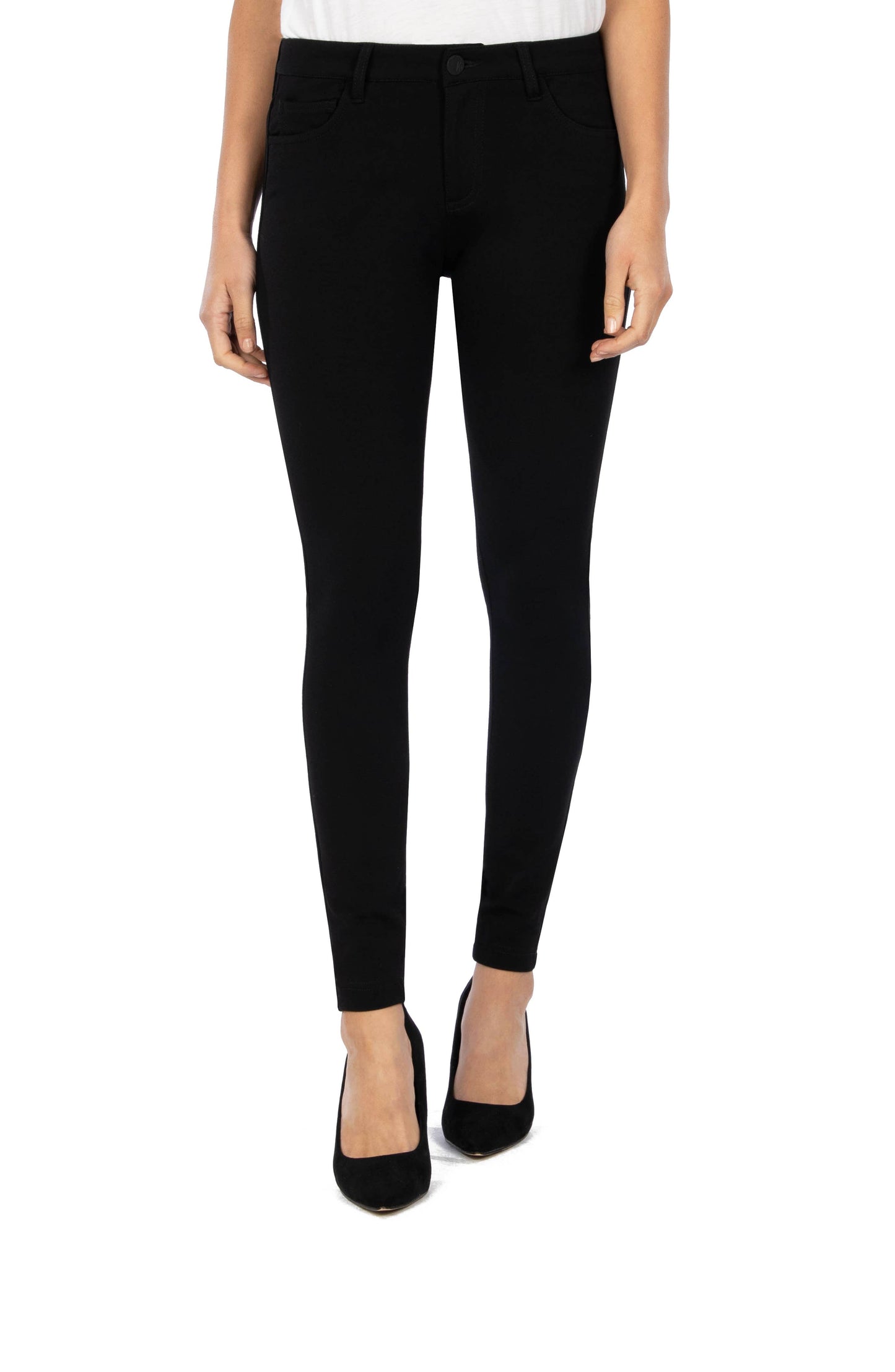 Kut From The Kloth Mia High Rise Jet Black Fab Ab Toothpick Skinny Jeans