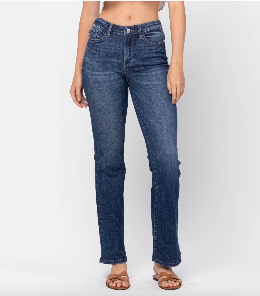Judy Blue Mid Rise Non Distressed Bootcut Jeans