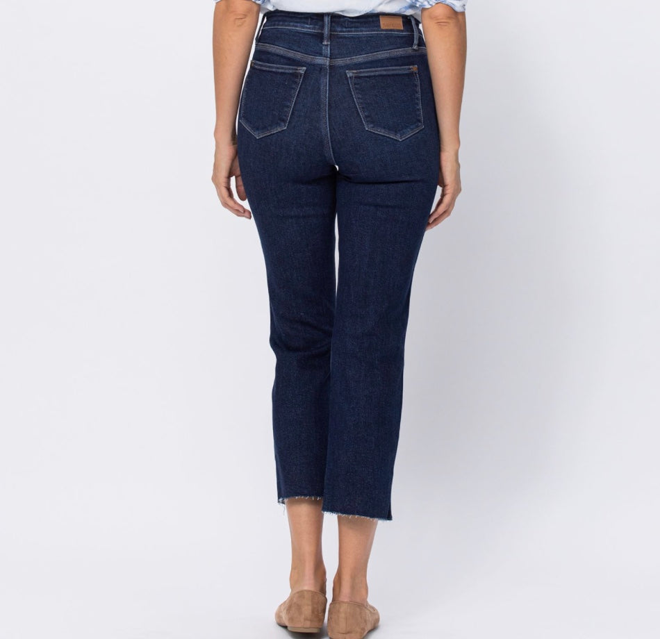 Judy Blue Cropped Side Slit Jeans