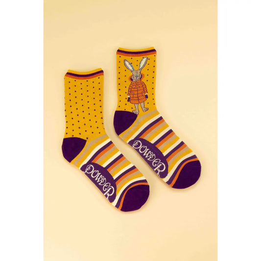 Puffa Jacket Bunny Ankle Socks Mustard