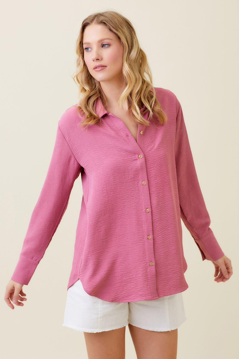 Easygoing Button Up Top