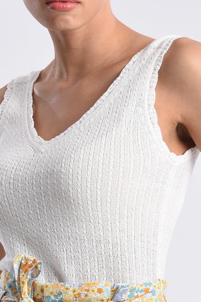 Open Knit Tank Top