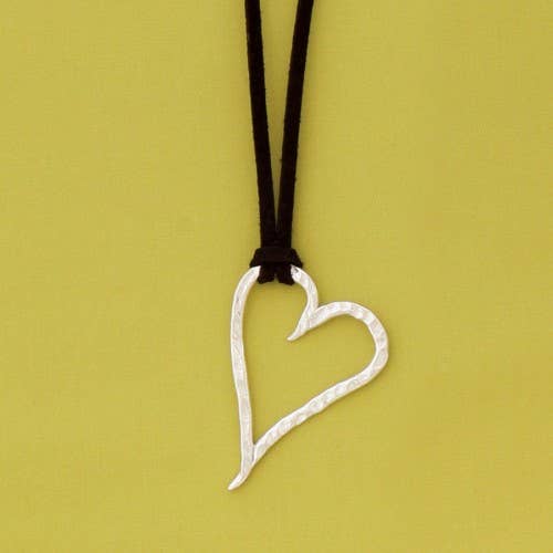 Heart Suede Cord Necklace