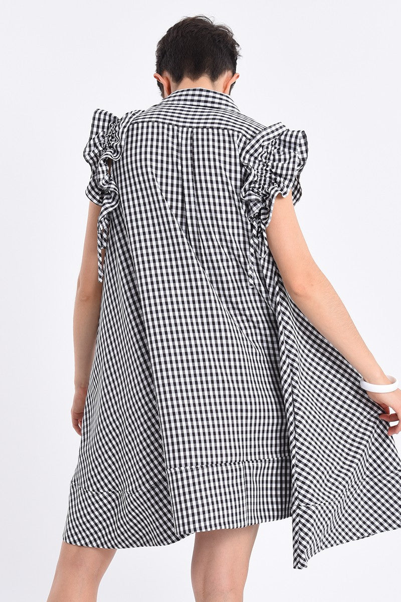 Mini Gingham Shirt Dress