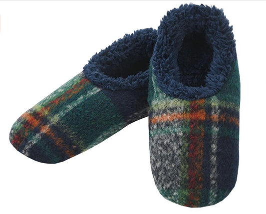 Men's Plaid Of Bold Snoozies Slippers