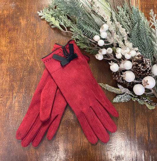 Faux Suede Texting Gloves