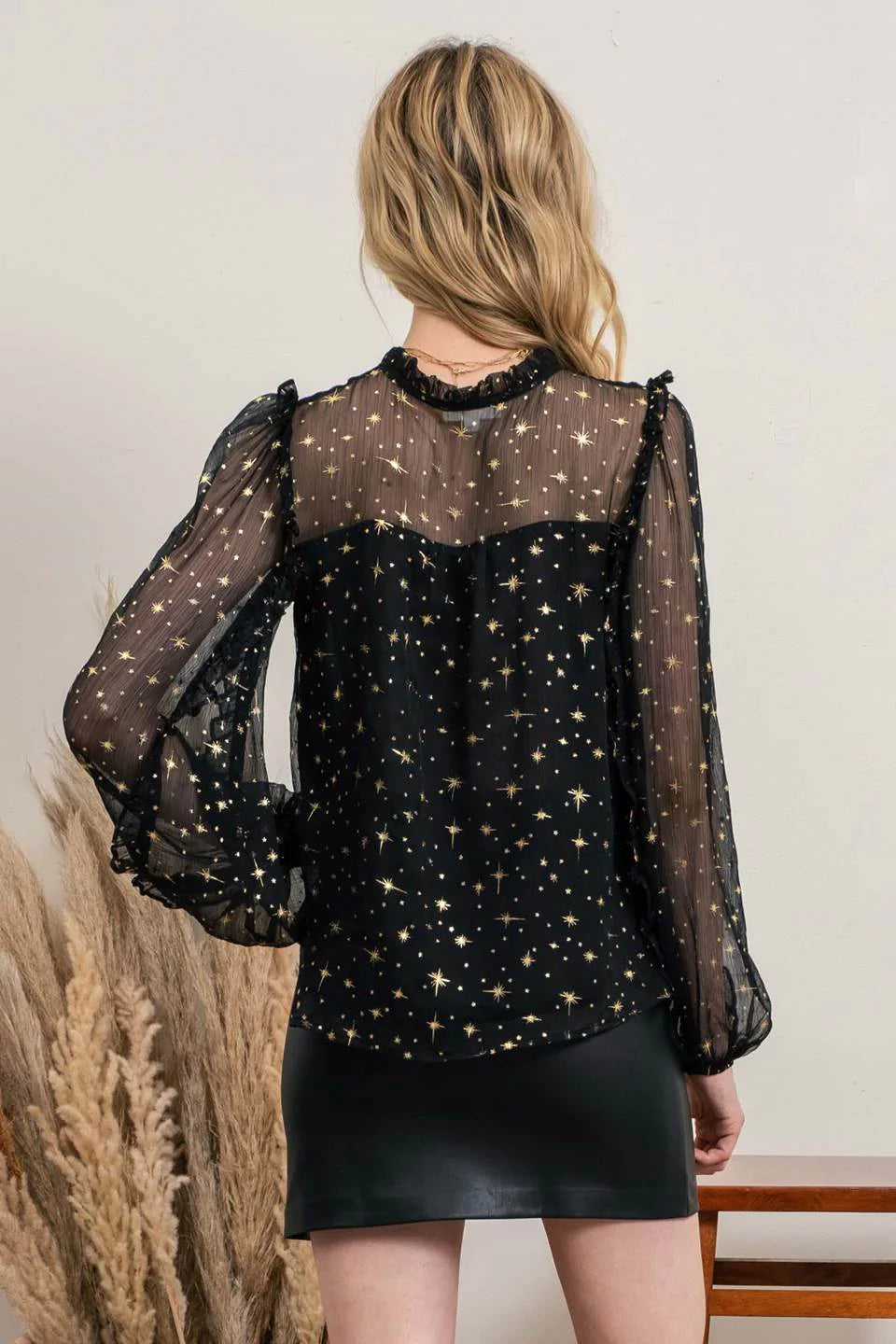 Star Studded Holiday Blouse