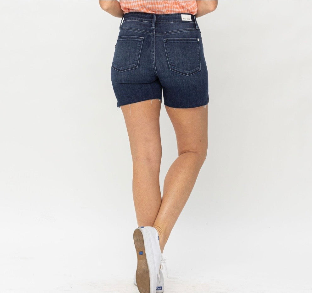 Judy Blue Mid Length Cut off Shorts