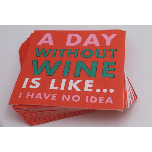 A Day Without Wine Cocktail Napkins